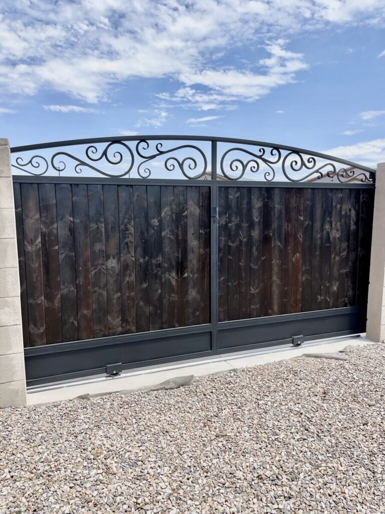 Large custom automated metal gate installation