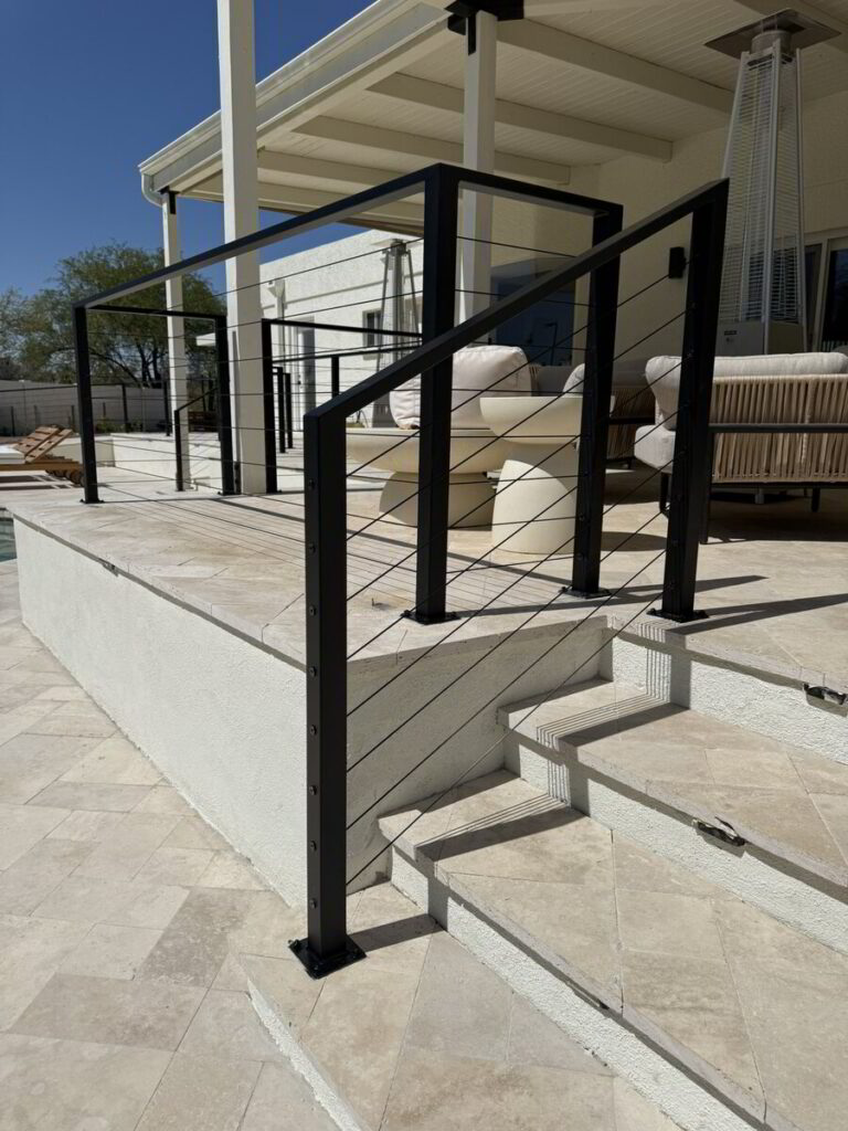 Custom metal stair railing